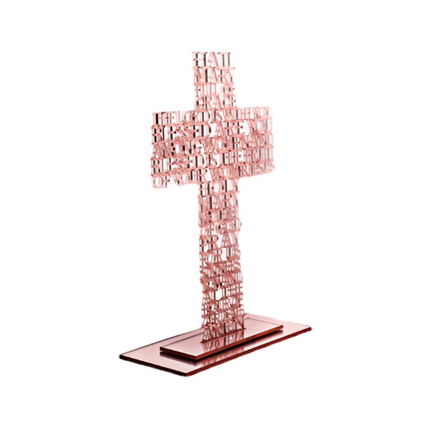 Sponsored Ad – Oushengsi Acrylic Cross Ornament Catholic Scriptures with Stand Vintage Religious Christian Standing Crucifix Tabletop Decoration Acrylic