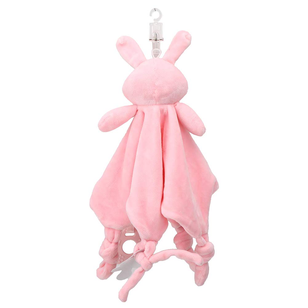 Noworodkowy Kocyk Pluszowy, Miękki Kocyk na Ręcznik dla Kojących Niemowląt w Kolorze Różowego Królika (PINK)