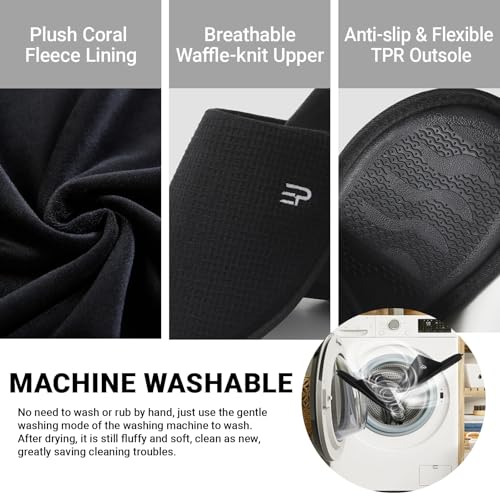 Mens Memory Foam Slippers Lightweight House Shoes for Indoor Outdoor Travel4