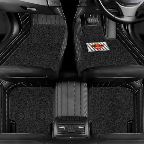 Image of NEXTA 9D Premium Custom Fitted Car Tray Mats Compatible with Nissan Gravite(Black Silver)