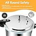 Fulgutonit 16 Quart Pressure Cooker, 10 Psi Induction Compatible Pressure Canner w/Stainless Steel Honeycomb Base, Heavy Gauge Aluminum, Quality Steamer Rack Included