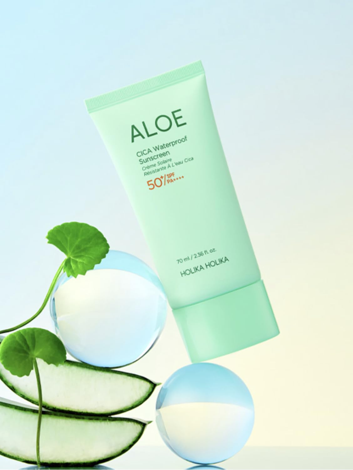 Holika Holika Krem Przeciwsłoneczny SPF50+/PA++++ 70 ml | Z Aloesem i Cykorią, Wodoodporny