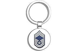 US Air Force Master Chief Key Chain for Veteran with Pride and Service