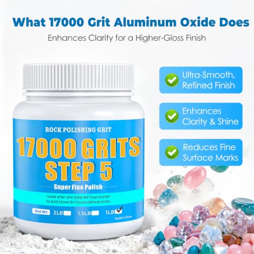 Image of 17000 Grit Aluminum Oxide Rock Tumbler Polish, Step 5 Premium Final Polish