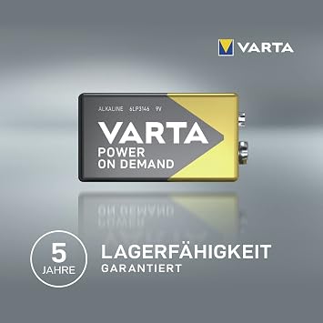 VARTA POWER ON DEMAND 9V Bli 4 Pieces