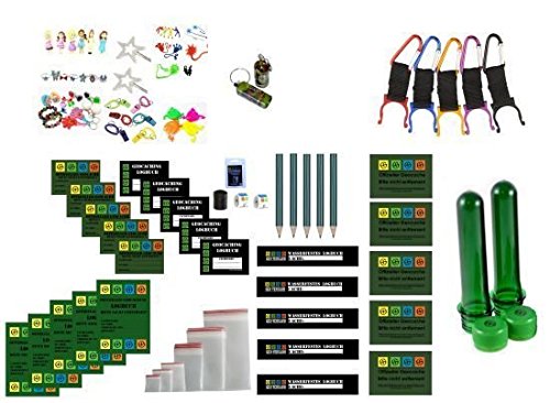 geo-versand Big Refill Set - Logbücher und Aufkleber - Wartungsset Maintenance Geocaching Geocache Petling Filmdosen Micro Logstreifen Logbücher
