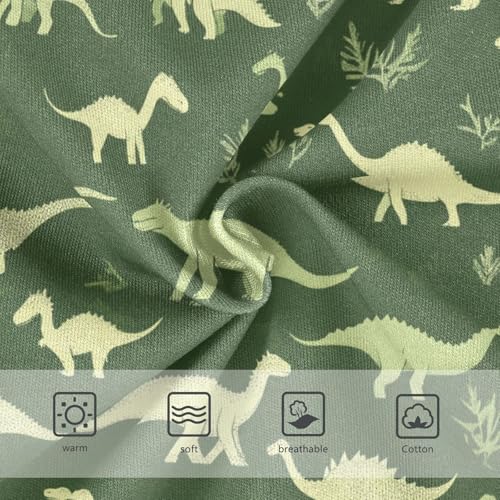 Wusikd Green Dinosaurs Girls' Underwear Cotton Silhouettes Girls Briefs Soft Toddler Underwear 2T3