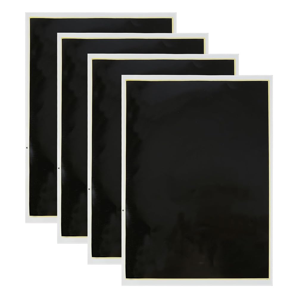 CTRLZS 4 PCS Black Engraving Marking Paper, 39x27CM Dimming Paper Engraving Test Focus Paper, for Glass, Metal Ceramic