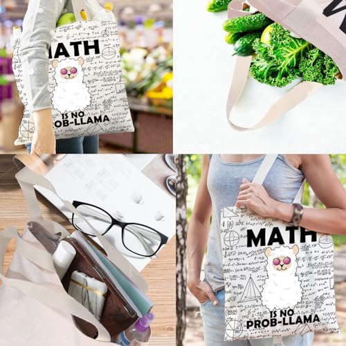 Bolsa Tote para Profesores de Matemáticas Llama Divertida miniatura 2