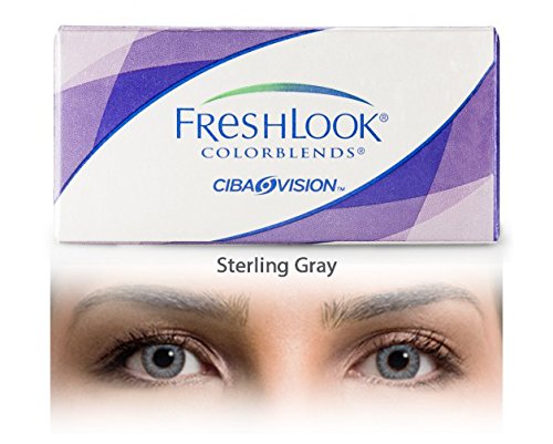 FreshLook Colorblends UV Gris Acero Lentes de contacto de color (R: 8.6 / D: 14.5 / +01.00 Dioptrias) Pack 2 unidades