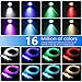 AZIMOM Small Size 16W Twinkle& Sound Activated Fiber Optic Light Source RGBW Light Box Engine Diver APP/Remote Control Music Sensor Mode for Car Home Star Ceiling Light Effect Decoration