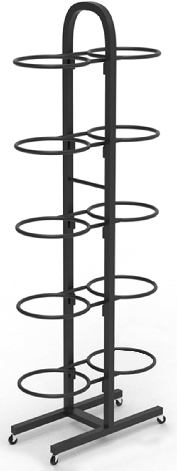 Étagère de rangement pour balles de yoga avec support roulant à plusieurs niveaux pour balles de fitness et stabilité, chariot économiseur d'espace pour le stockage de matériel d'exercice