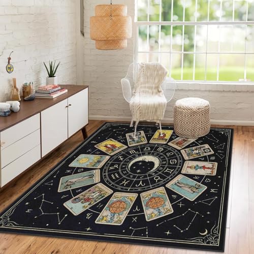 Tapete rectangular lavable 5'x7' Zodiac Celestial miniatura 4