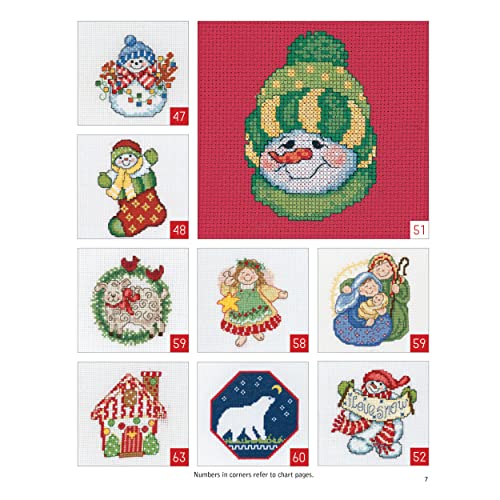 Leisure Arts Cross Stitch Holiday Ornaments Galor Cross Stitch Book- Cross Stitch Pattern Kits From Snowmen To Elves To Woodland Creatures, 98 Christmas Cross Stitch Ornaments To Design. #TOP4