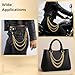 Fashion Gold Punk Watch Chain, Multi-Layer Metal Construction, Featuring Lobster Clasp For Pocket Watch, Lockets, And Other Accessories