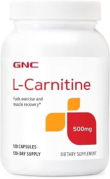 GNC L Carnitine 500mg Supplement, Supports Muscle Recovery, 120 Servings