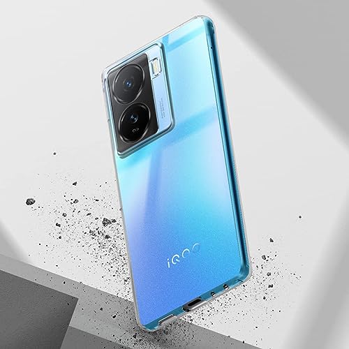 Image of Fashionury Crystal Clear Case for iQOO Z7 5G / Z7s 5G | Yellowing Resistance | Transparent TPU Silicone | Raised Camera Lips | Slim Transparent Cover