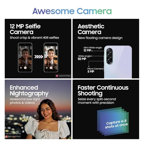 Image of Samsung Galaxy A36 5G (Awesome Lavender, 8GB, 256GB) | Awesome Intelligence: Circle to Search, Intelligent Editing | Awesome 4nm Snapdragon Processor | Flagship Grade Selfie Camera