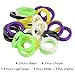 PATIKIL Key Cap Cover Rings, 25Pcs 24mm Keys Identifier Coding Tags Silicone Sleeve for Office House Apartment 5 Colors
