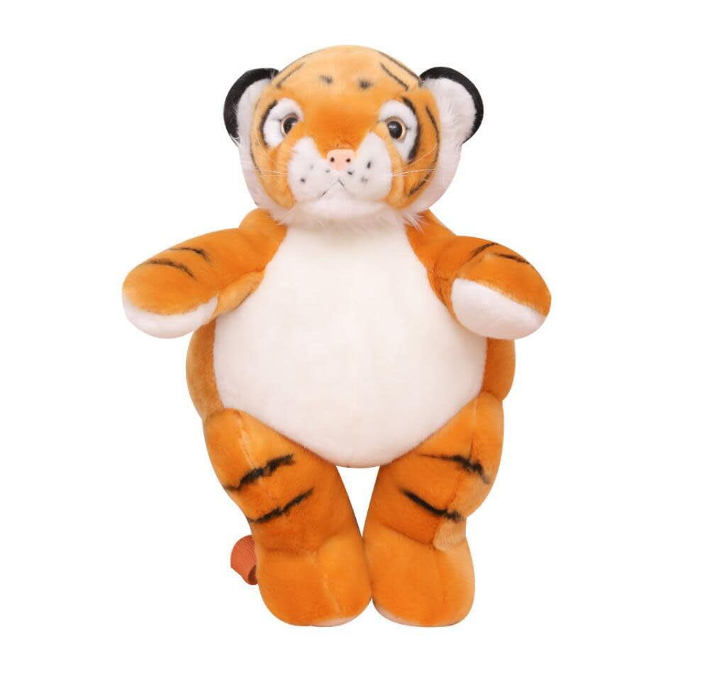 Kdemeng Women Animal Teddy Bear Plush Backpack with Adjustable Straps (Yellow Tiger)