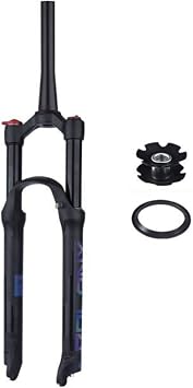 Air Mountain Bike Suspension Forks 26/27.5/29inch,Ultralight Gas Shock Absorber 125mm Travel Rebound Adjustment 9mm Axle Outdoor