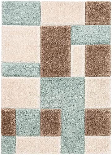 Image of Shaggy Rug for Bedroom Living Room 10X14 FEET Fluffy Plush Area Carpet with Non Slip Backing, Modern Cozy Floor Rug for Home Decor and Comfort (Beige-Pista)