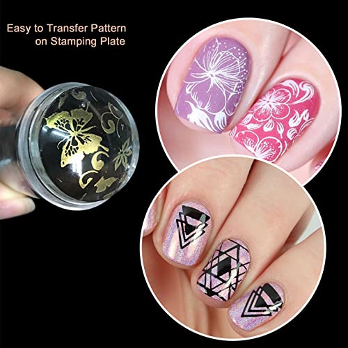 French Tip Nail Stamp Clear Nail Art Stamper Jelly With Scraper Soft Silicone Stamper Clear Silicone Stamping #TOP4