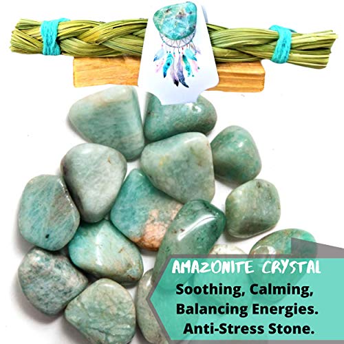 Smudging Kit - SAGE VARIETY 8 Gifts, Sage Incense Sticks Sampler Smudge Kit: Lavender, Blue Sage, Yerba Santa Mix, White & Black Sage, Cedar, Sweet Grass,Palo Santo, Healing Crystal: BONUS Storage Bag - Thumbnail 7