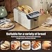 WHALL Long Slot 4 Slice Toaster, Touch Screen Toasters with Projection Display, 1.5