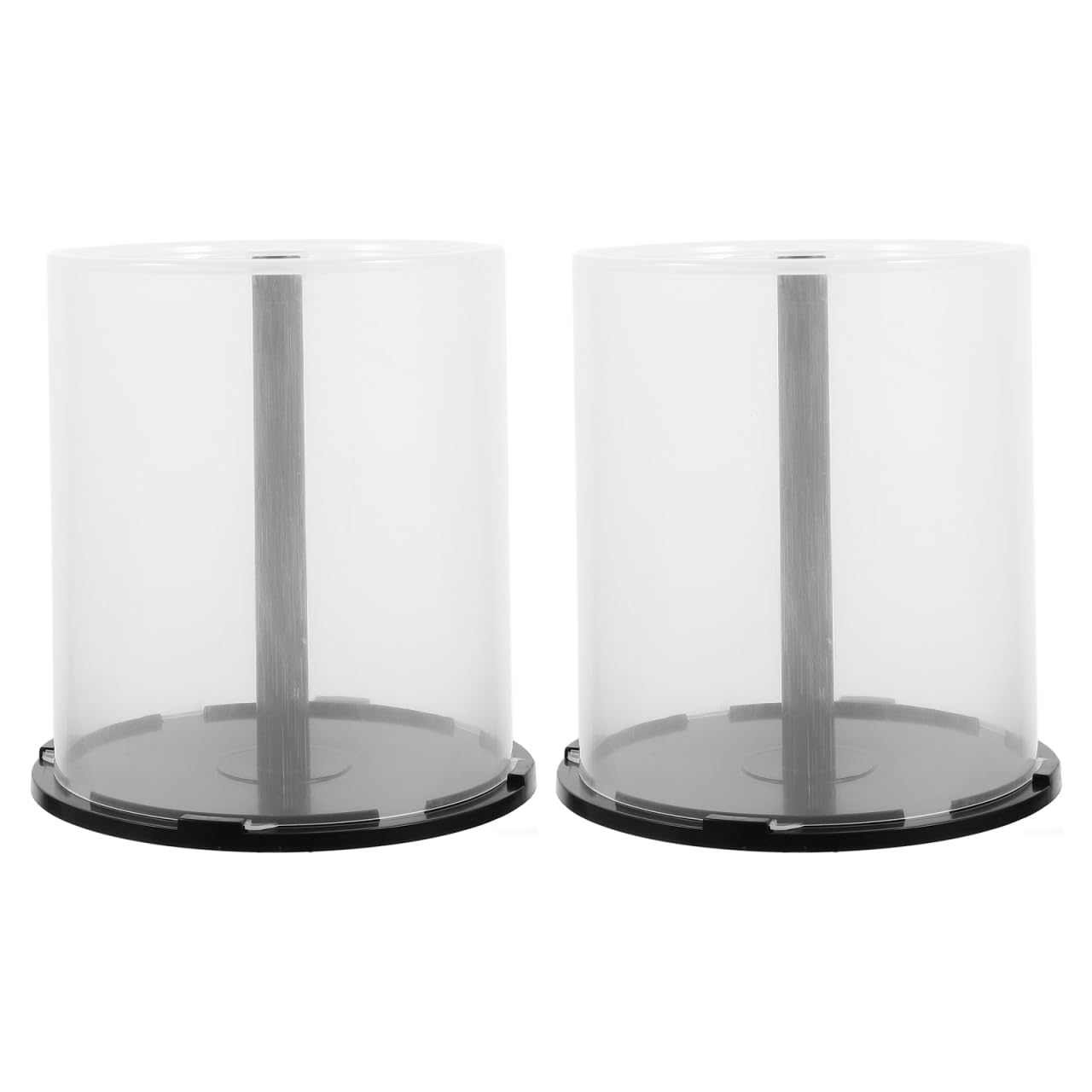 Cabilock Cubo De Almacenamiento De Cd Y Dvd Transparente Juego De 4 Soportes Plásticos Organizador Compacto Para Guardar Discos Multimedia En Casa Oficina