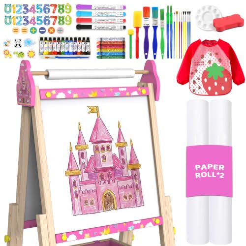 MekyrCreo Art Easel for Kids Easel for Toddlers,Adjustable Wooden Easels
