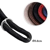 lionto Hundehalsband aus strapazierfähigem Nylon für Hundetraining, Länge 35 cm, 0,8 cm Dicke, Zugstopp Halsband für Hunde, Lederimitat mit Metallring & Anpassung durch stufenlosen Schieber, schwarz