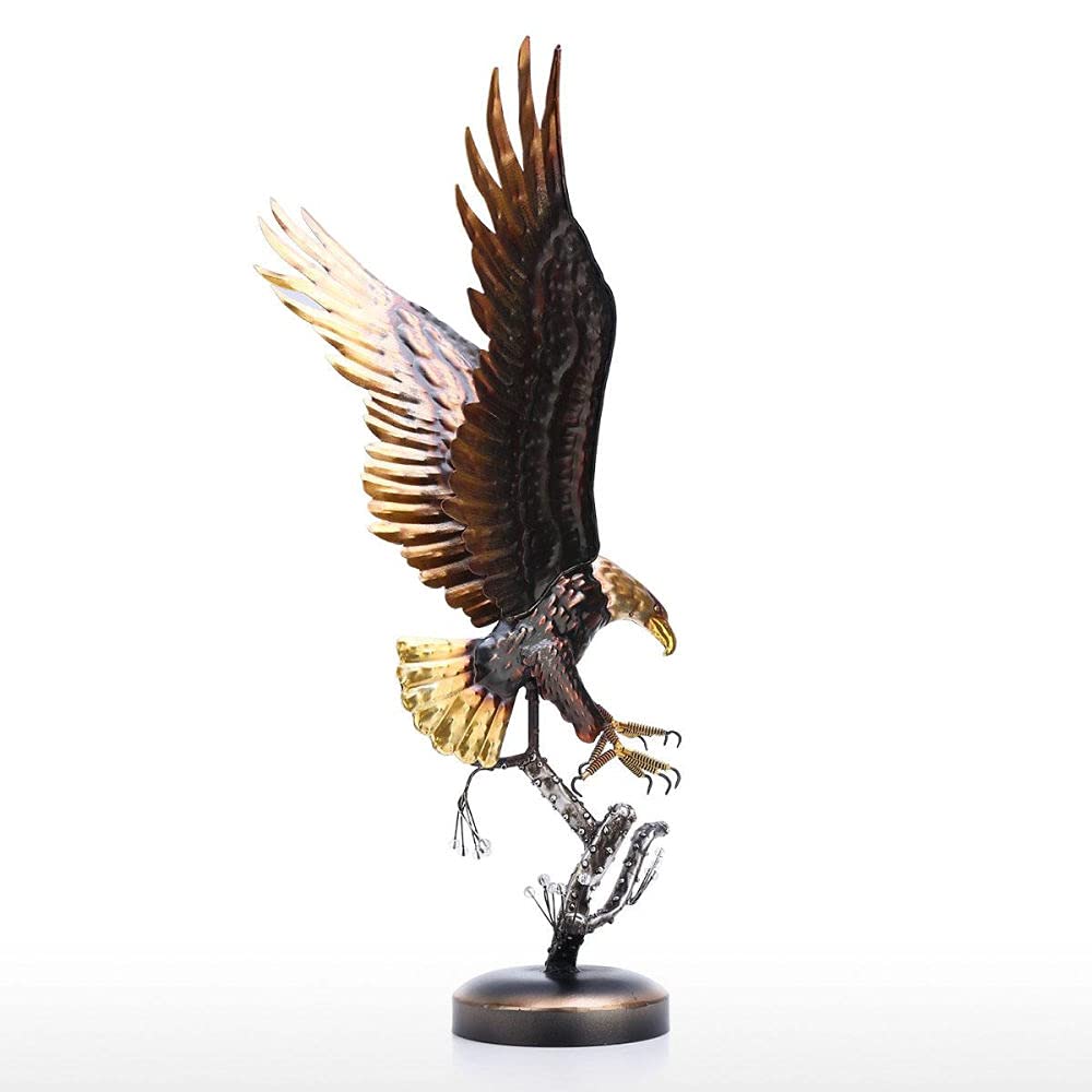 ブロンズ 鷲の彫刻 取り外し可能な翼