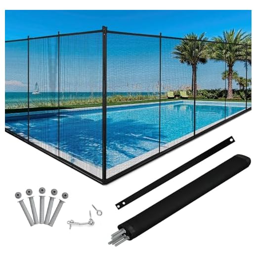 GIANTEX 360 x 125 cm Valla de Seguridad para Piscinas, Desmontable, Barrera Protección de Piscina, Pueden Utilizar en Piscinas y Estanques, Negra