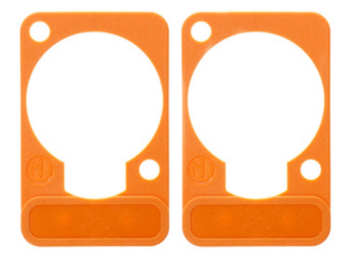 2 Pack Neutrik DSS-3-ORANGE D-Series Lettering ID Plate for XLR Panel Connector