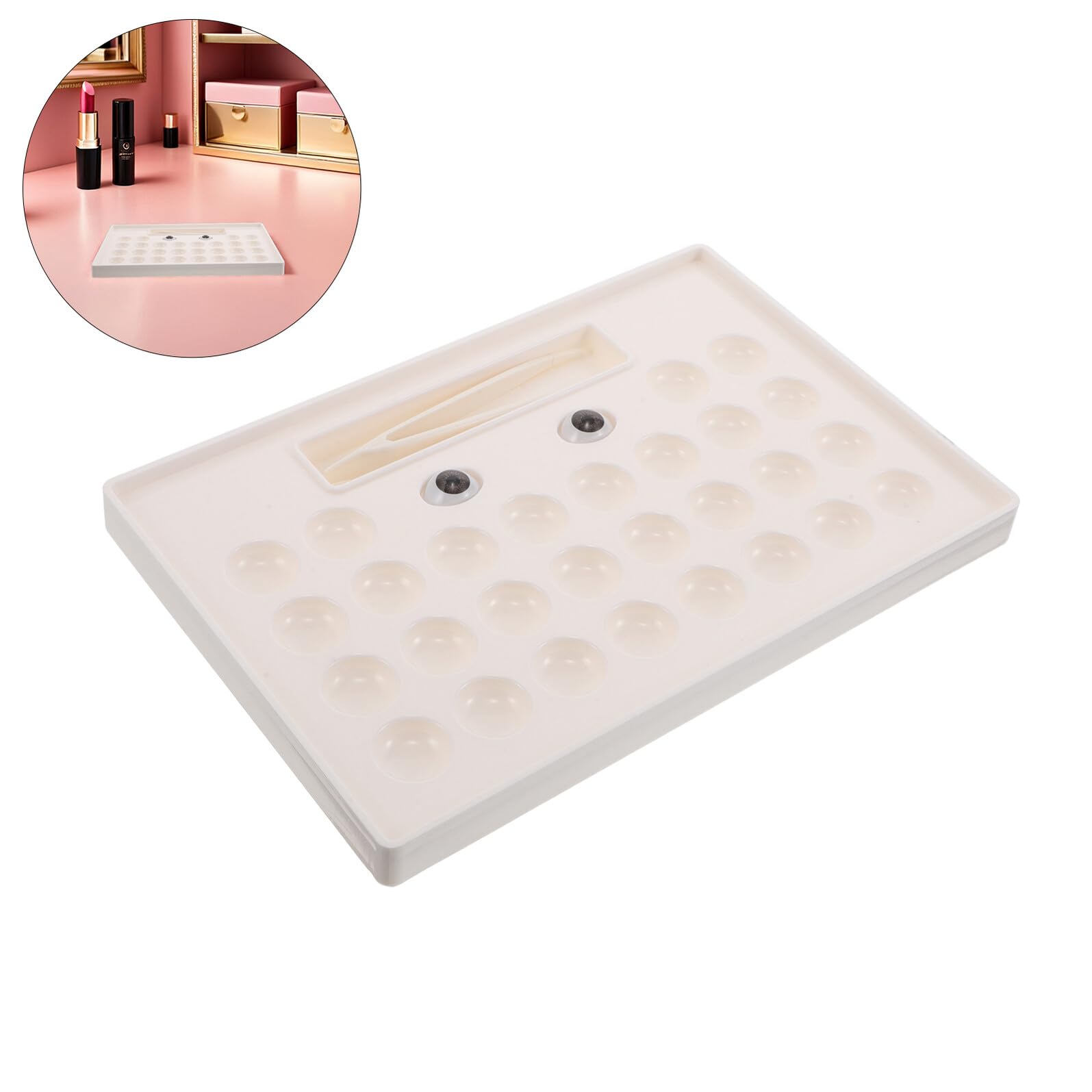 TOYANDONA Scatola Espositiva Porta Lenti Colorate Scomparti Separati Organizer Compatto e Resistente AI Graffi per Conservazione e Viaggio Custodia Salvaspazio per Lenti Cosmetiche e Uso