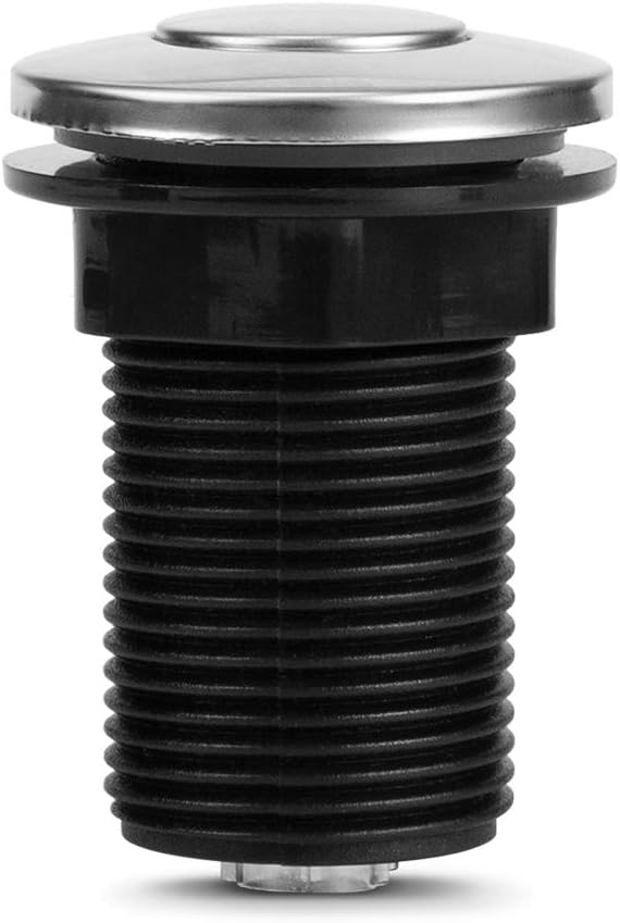 Air Activated Switch Button with Air Hose, Sink Garbage Disposal Parts (SHORT, POLISHED STAINLESS STEEL) 20pcs
