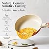 IKTU Ceramic Pots and Pans Set Non Stick Pink, 8 Pcs Nonstick Cookware Set with Detachable Handle RV Camping Induction Kitchen Cookware Set Non Stick, PFAS PFOA & PTFE Free #2