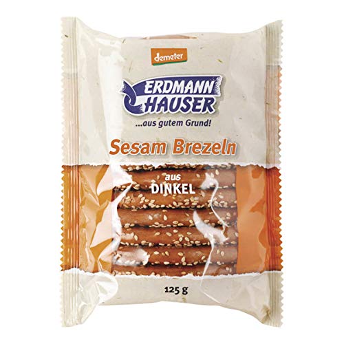 ErdmannHauser - demeter Dinkel-Brezeln mit Sesam - 125 g - 12er Pack