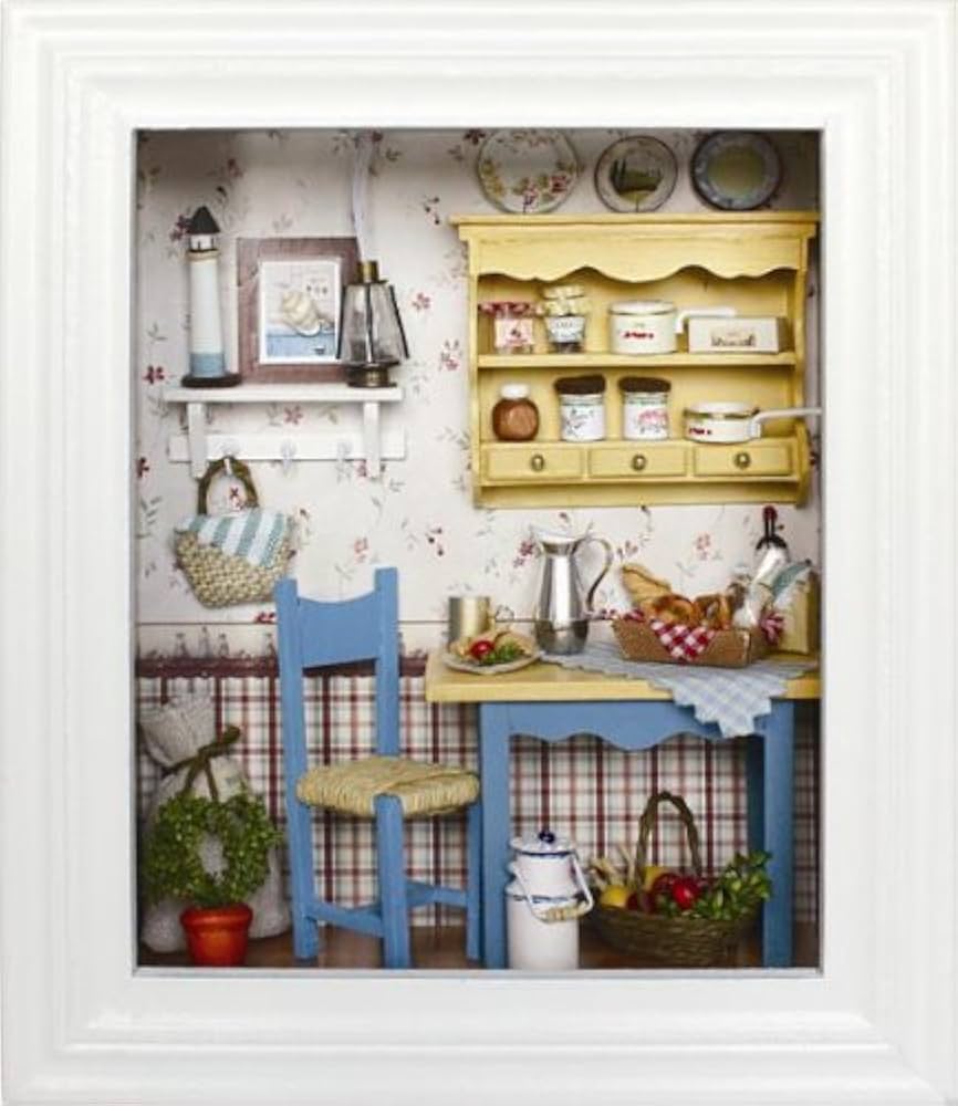 フランスブロカント ミニチュア　ドールハウス　フレーム Amazon | 作って楽しい、飾って楽しい ドール ハウス キット