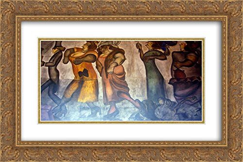 The Rich People (detail) 24x16 Gold Ornate Frame and Double Matted Museum Art Print by Jose Clemente Orozco