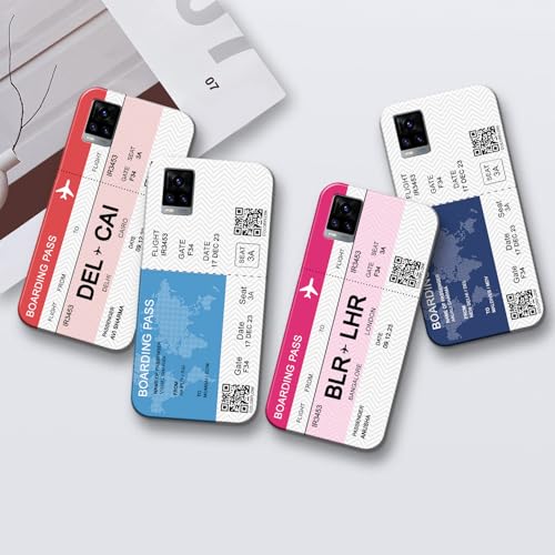 Image of COLORflow Back Cover Compatible with Vivo V20 | Boarding Pass Colors Customized Back Cover Compatible with Vivo V20