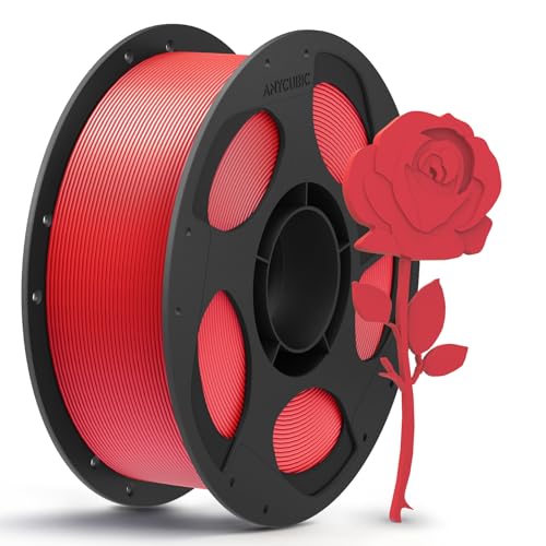 Image of ANYCUBIC PLA Plus (PLA+) 3D Printer Filament 1.75mm, High Toughness 3D Printing Filament, Dimensional Accuracy + /- 0.02mm, Print with Most FDM 3D Printers, 1KG Reusable Spool, Red