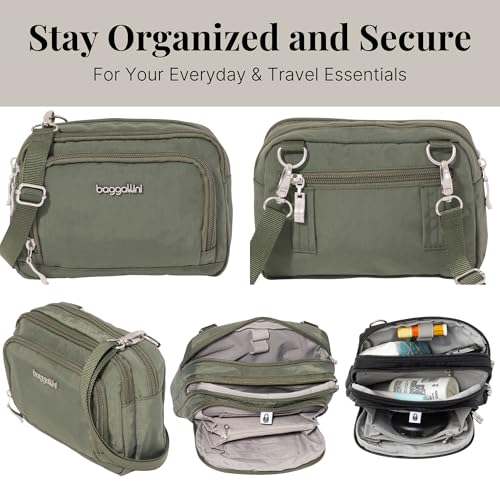 Image of Baggallini Triple Zip with Front Wallet /Trifecta RFID Wallet Crossbody