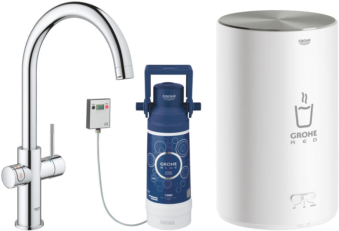 Grohe Red Duo Bateria, Biały/Srebrny, ‎59,5 x 40 x 40 cm; 500 g
