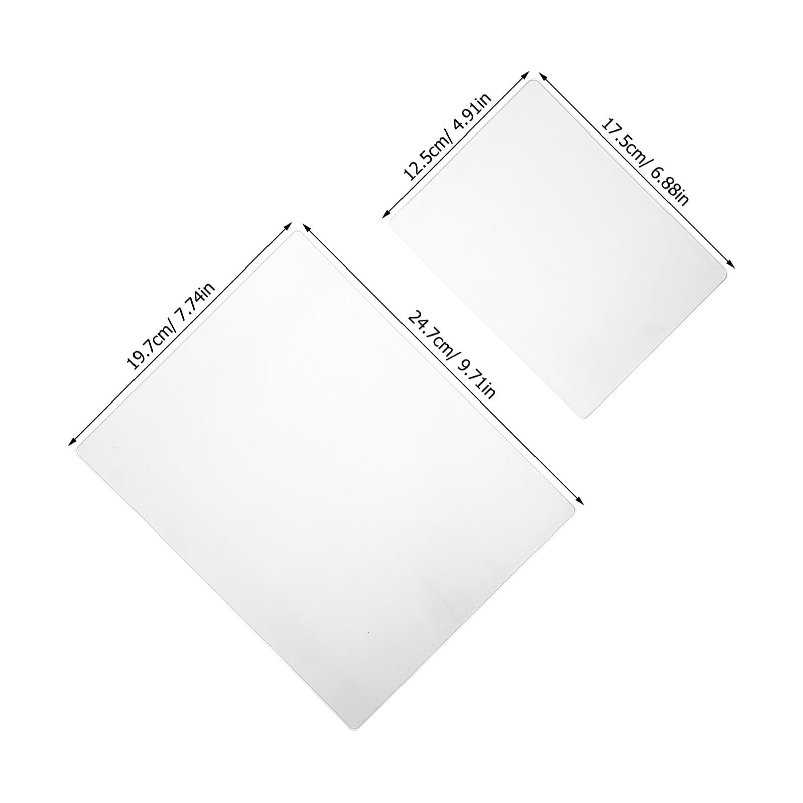 Artistic Gel Plate in Gel Bianco 2 Pezzi 7mm A5 + A4 per Tecniche Miste, Facile da Pulire, Ideale per Card Making e Decorazioni Fai da Te