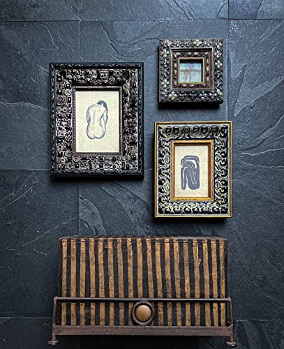 Beneframe 5X7 European Vintage Picture Frame, Elaborate Black Gem Decor, Handmade Antique Wood Decor For Home And Art Gallery, Tabletop Display And Wall Mount, Gifts For Families And Friends, Pe57A41 #TOP5