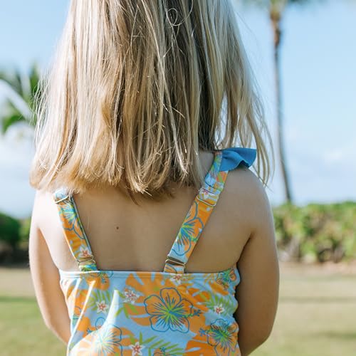 Image of SwimZip Girls' Ruffle One-Piece Swimsuit with UPF 50+ Sun Protection