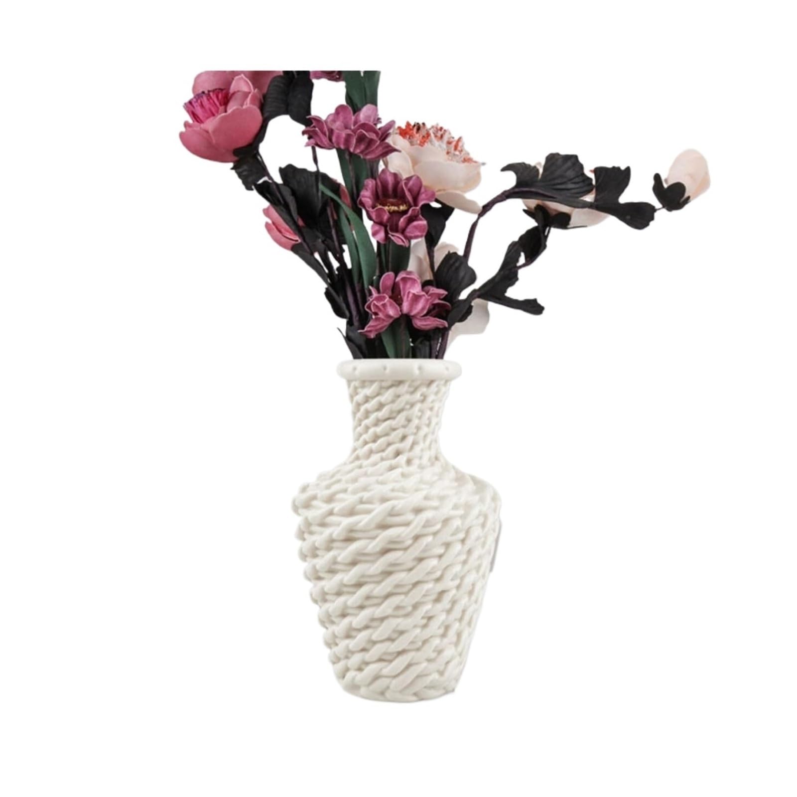 Flower Vases Plastic Vase Set For Flower Arrangement Dry Nordic Minimalist Design Home Decor(White)