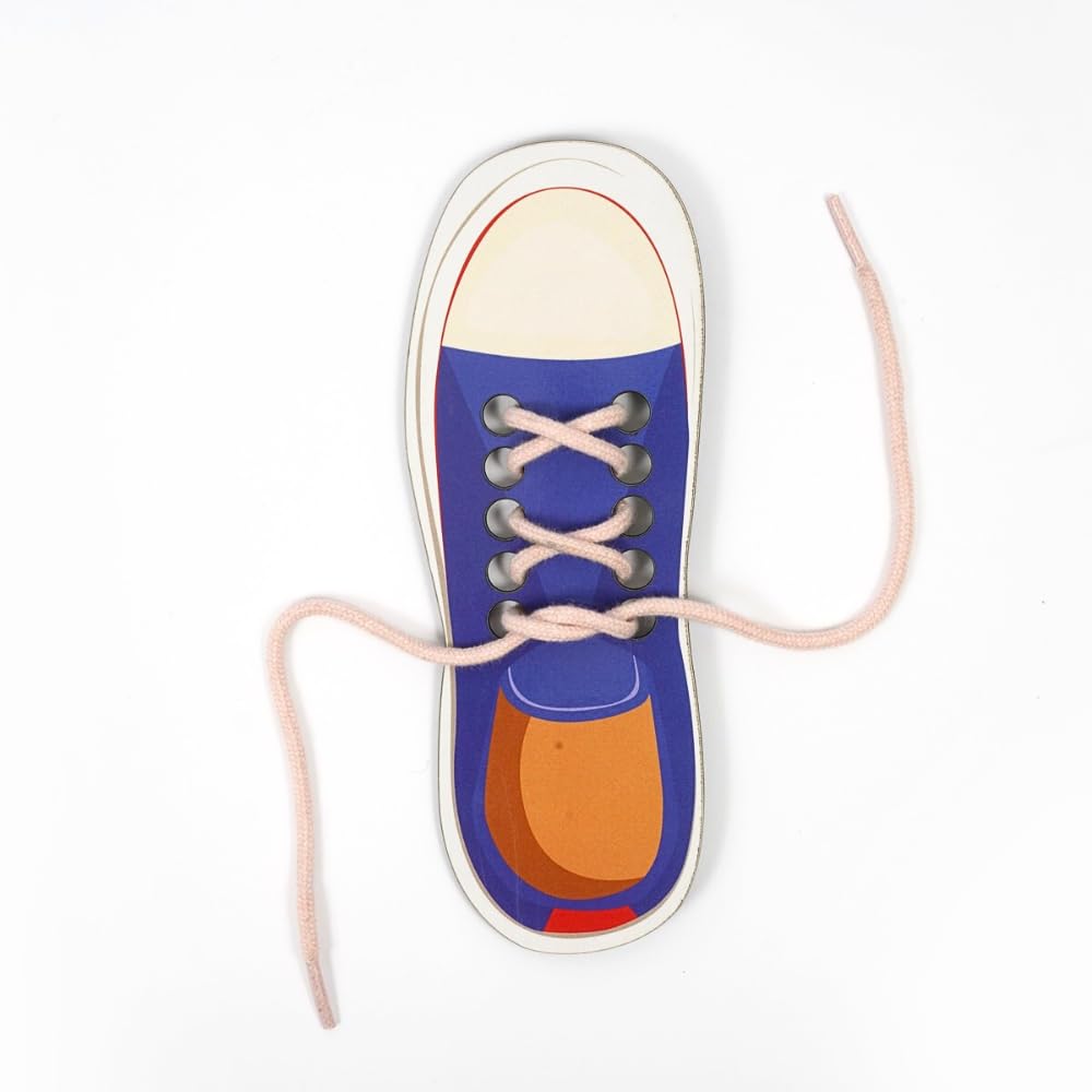 Brainy Bear Lacing Shoe, Montessori Wooden Toy, Safe & Non-Toxic, Early Learning Toy-image-31